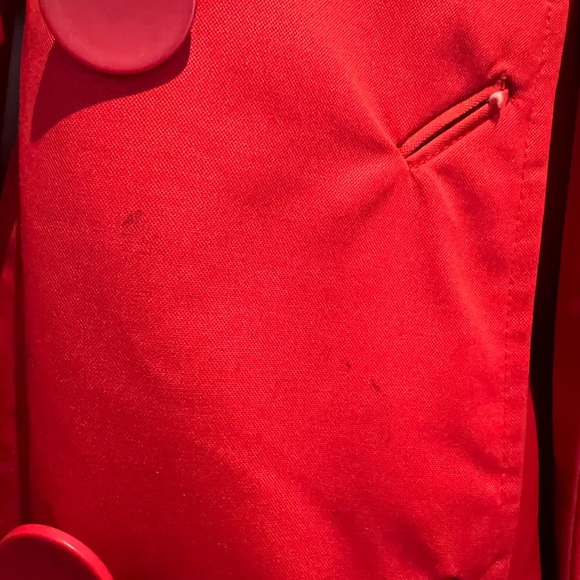 Ladies Red Trench coat - Picture 5 of 6